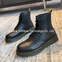 Custom Logo High Top Boots for Ladies Leather Shoes Rubber Sole Work Outdoor Boots